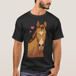 T-shirt Cheval Valentines Jour Chemise Coeur Pony Horsebac