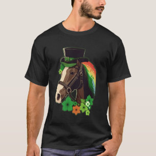 T-shirt Cheval vert trèfle le jour de la Saint-Patrick Che