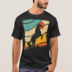 T-shirt Cheval vintage Retro Sunset Cheval Animaux Sauvage
