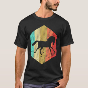 T-shirt Cheval Vintage Silhouette Cheval Rétro Animal de F