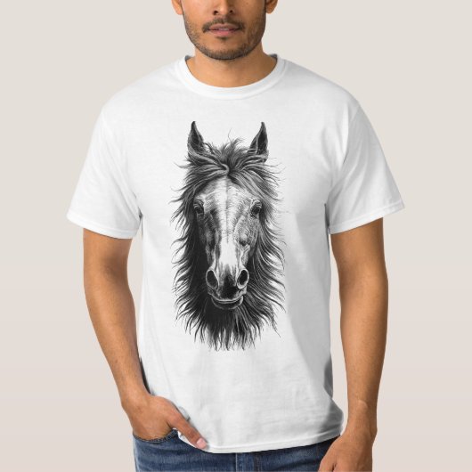 T-shirt Cheval Visage Art Tee (Devant)