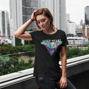 T-shirt Cheval Volant Coeur Sauvage Rétro