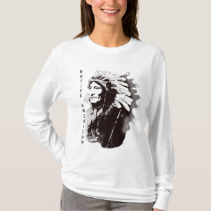 T-shirt Cheval Whirling en chef des sioux autochtones