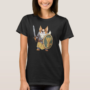 T-shirt Chevalier Corgi Chien Drôle Médiéval