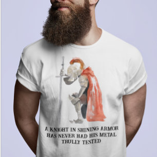 T-shirt Chevalier dans l'Armure brillante dire
