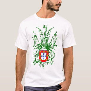 T-shirt Chevalier, dragon et manteau des bras portugais