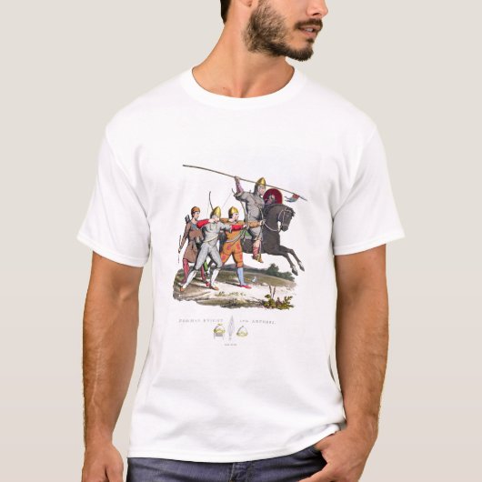 T-shirt Chevalier et archers normands, 1066, 'du bras (Devant)