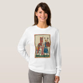 T-shirt Chevalier et écureuil, Art médiéval du XIVe siècle (Devant entier)