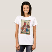T-shirt Chevalier et écureuil, Art médiéval du XIVe siècle (Devant entier)
