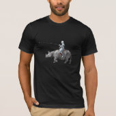 T-shirt Chevalier médiéval en armure chevauchant une joute (Devant)