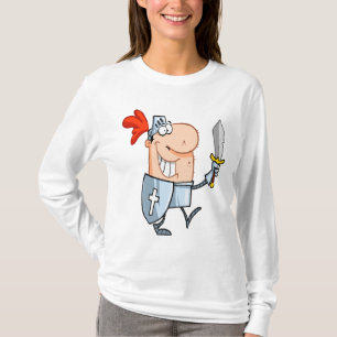 T-shirt chevalier moche en armure brillante avec dessin an