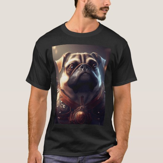 T-shirt Chevalier: pug (Devant)