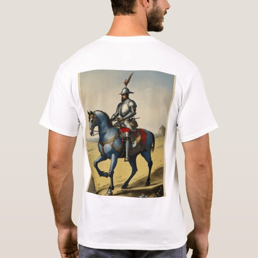 T-shirt Chevalier stable : Armure Vintage (Dos)