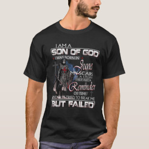 T-shirt Chevalier Templier Je Suis Fils De Dieu Je Suis Né