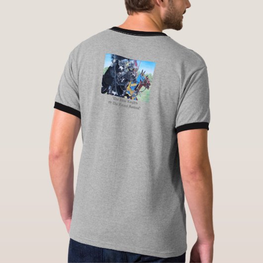T-shirt chevaliers médiévaux historiques jouant sur les ch (Dos)