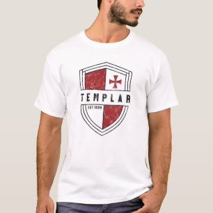 T-shirt Chevaliers Templiers Croix et Bouclier médiéval Vi