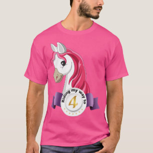 T-shirt Chevauchant mon chemin vers la fête d'anniversaire
