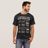 T-shirt Chevaux 6 Choses Que Je Fais Dans Mon Cheval Temps (Devant entier)