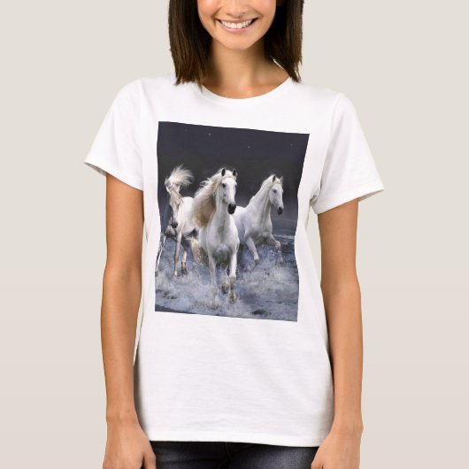 T-shirt Chevaux à lancer l'oreiller (Devant)