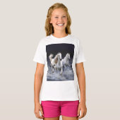 T-shirt Chevaux à lancer l'oreiller (Devant entier)