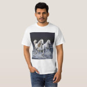 T-shirt Chevaux à lancer l'oreiller (Devant entier)