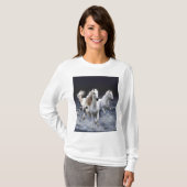 T-shirt Chevaux à lancer l'oreiller (Devant entier)