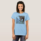 T-shirt Chevaux affectueux (Devant entier)