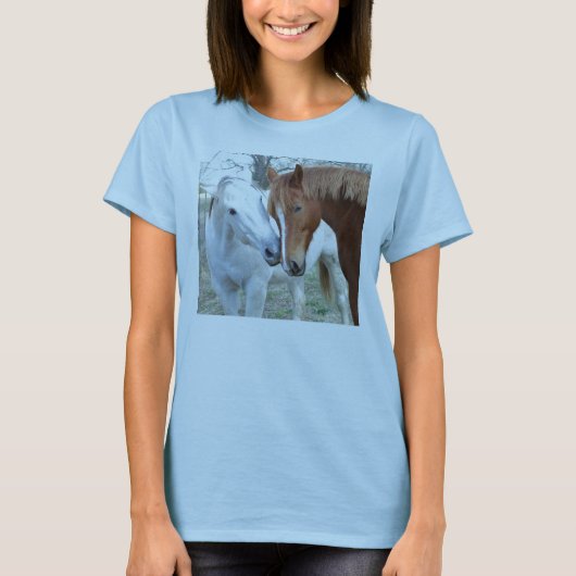T-shirt Chevaux affectueux (Devant)