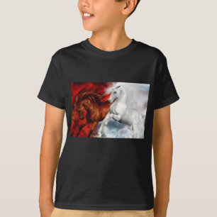 T-shirt chevaux air et feu