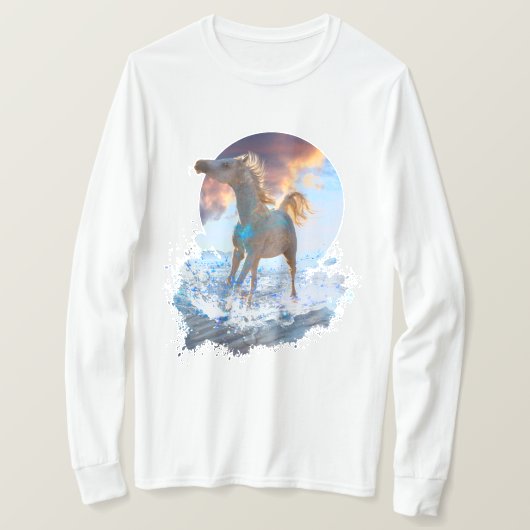 T-SHIRT CHEVAUX ARABES DE L'ÎLE STELLAR (Design devant)