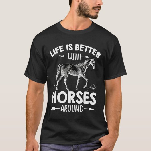 T-shirt Chevaux Autour Pour (Devant)