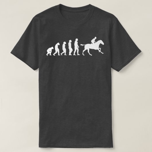 T-shirt Chevaux Cheval équitation Evolution Cadeau (Design devant)