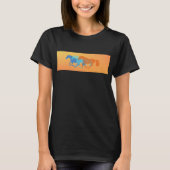 T-shirt Chevaux Colorés en Course (Devant)