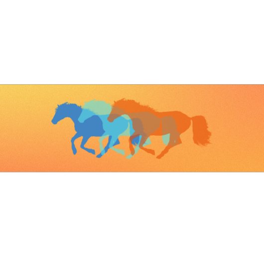 T-shirt Chevaux Colorés en Course