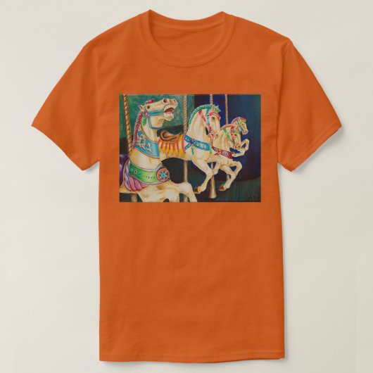 T-shirt Chevaux de carrousel (Design devant)
