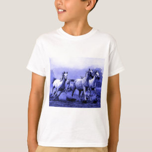 T-shirt Chevaux de course et Lune Bleue