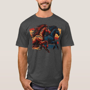T-shirt Chevaux de course Style Vintage