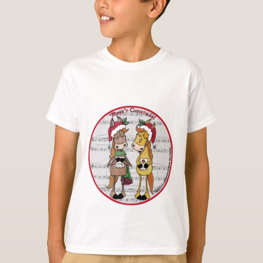 T-shirt Chevaux de covoiturage - 'Mare'y Christmas (Devant)