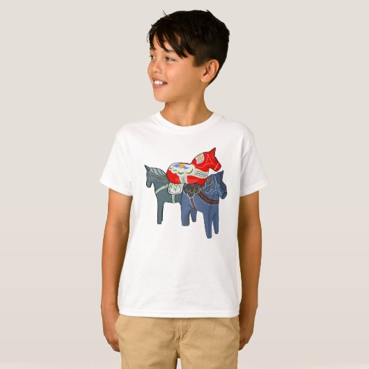 T-shirt Chevaux de Dala (Devant entier)
