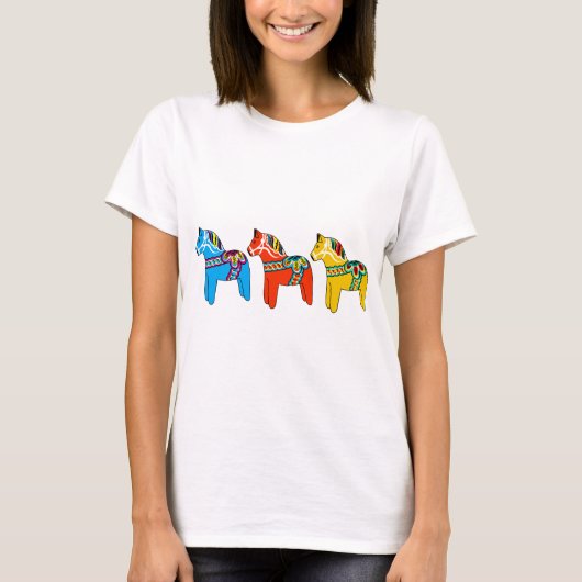 T-shirt Chevaux de Dala de Suédois (Devant)