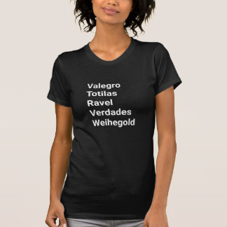 T-shirt Chevaux de dressage célèbres noms équestre