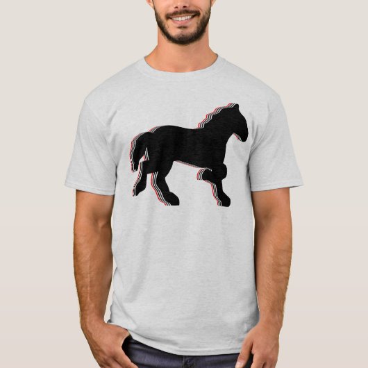 T-shirt chevaux empilés (Devant)