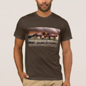 T-shirt chevaux en course (Devant)