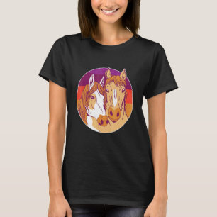 T-shirt Chevaux équestres rétro Graphique Adulte Chevaux é