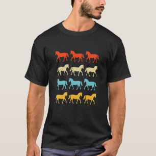 T-shirt Chevaux équestres rétro Graphique Adulte Chevaux é