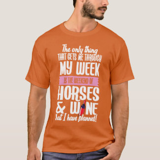 T-shirt Chevaux et amis chemises à vin