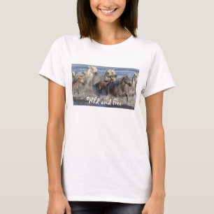 T-Shirt Chevaux galopant dans l'eau