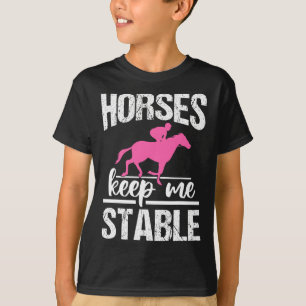 T-shirt Chevaux Gardez-Moi Stable Cheval équitation Girl