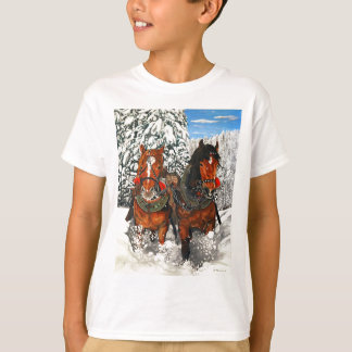T-shirt Chevaux labourant