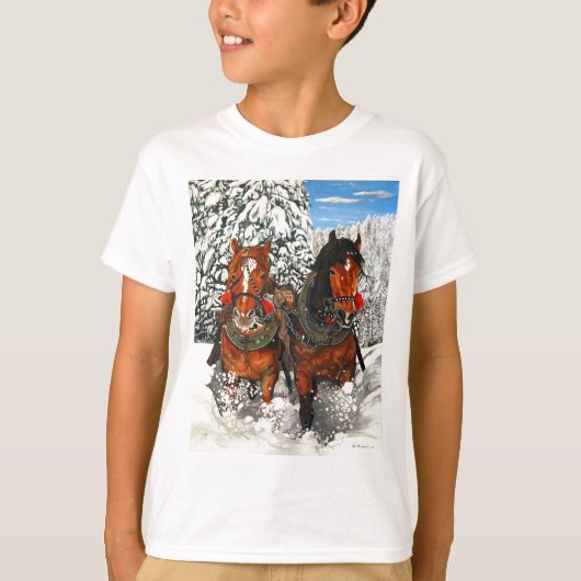 T-shirt Chevaux labourant (Devant)